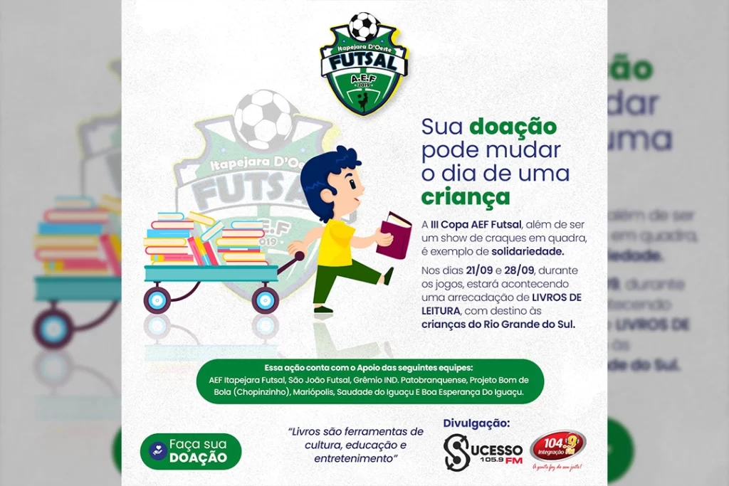 Ações Voluntárias AEF Futsal Doação de brinquedos